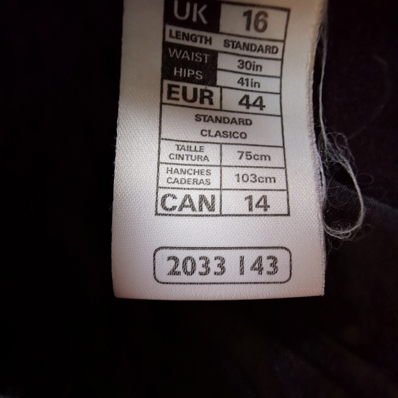 Vintage 90s High Waisted Wool Stretch Pants Blue - Picture 7 of 8